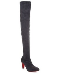 Christian Louboutin Alta Top 70 Suede Over The Knee Boots