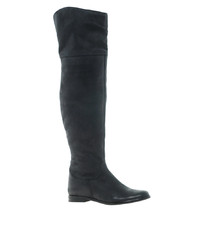 Asos Karma Leather Over The Knee Boots