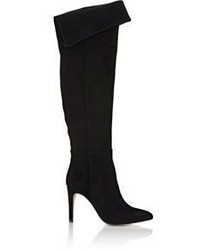 Barneys New York Suede Over The Knee Boots Black Blue