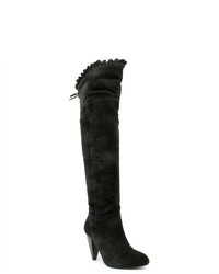 BCBGeneration Sanji Black Suede Fashion Over The Knee Boots
