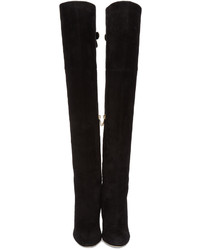 Dolce & Gabbana Black Suede Over The Knee Boots