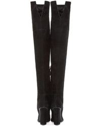 Giuseppe Zanotti Black Suede Over The Knee Boots