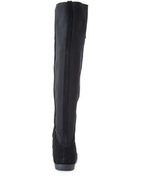 Nine West Black Suede Timeflyes Over The Knee Boots