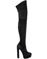 Casadei 140mm Stretch Suede Over The Knee Boots