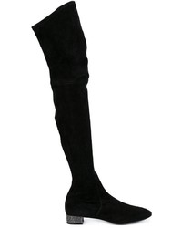 Casadei Embellished Heel Thigh High Boots