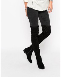 Asos Collection Keep Sake Flat Over The Knee Boots