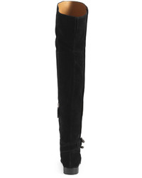 Gucci Dionysus Suede Over The Knee Boot Nero