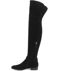 Gucci Dionysus Suede Over The Knee Boot Nero