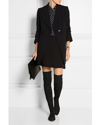 Robert Clergerie Fetej Stretch Suede Over The Knee Boots Black