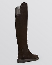 Vince Flat Over The Knee Boots Coleton Crepe