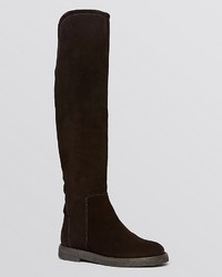 Vince Flat Over The Knee Boots Coleton Crepe