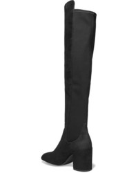 Stuart Weitzman Halftime Suede And Stretch Over The Knee Boots Black