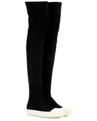 Rick Owens High Sock Suede Over The Knee Boots