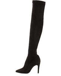 Joie Jemina B Faux Suede Over The Knee Boot Black