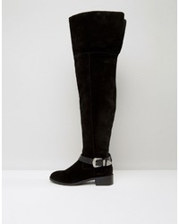Asos Kassil Suede Western Over The Knee Boots