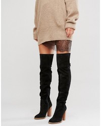 Asos Keira Suede Over The Knee Boots