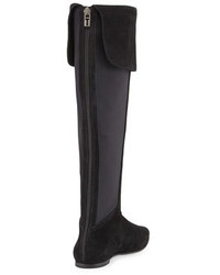 Tory Burch Kevin Suede Over The Knee Boot Black