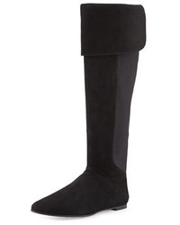 Tory Burch Kevin Suede Over The Knee Boot Black