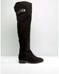 Asos Knighthood Wide Fit Suede Over The Knee Boots