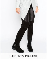Asos Knowledge Suede Over The Knee Boots