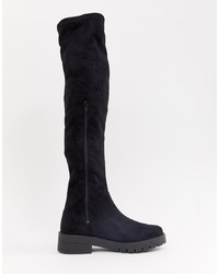 Office Knuckles Flat Over The Knee Boot Micro