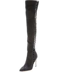 Sergio Rossi Lace Up Suede Boots