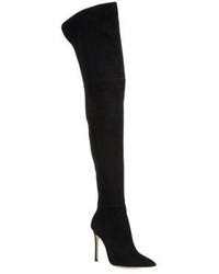 Gianvito Rossi Lea Cuissard Over The Knee Suede Point Toe Boots