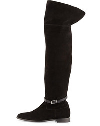 Burberry Leather Over The Knee Boot Black