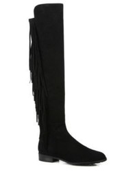 Stuart Weitzman Mane Fringed Suede Over The Knee Boots