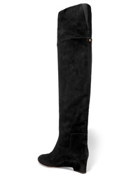 Jimmy Choo Marcie Suede Over The Knee Boots Black