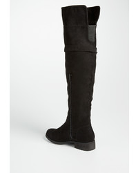 Maurices Thora Over The Knee Faux Suede Boot In Black