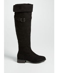 Maurices Thora Over The Knee Faux Suede Boot In Black