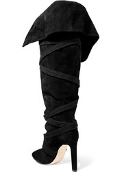 Saint Laurent Meurice Suede Knee Boots