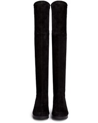 Robert Clergerie Natuj Stretch Suede Wedge Thigh High Boots