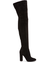 Gianvito Rossi Over The Knee Suede Boots In Black
