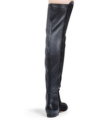 Alexandre Birman Python Suede Over The Knee Boots