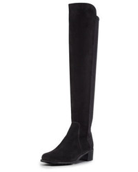 Stuart Weitzman Reserve Suede Stretch Over The Knee Boot Black