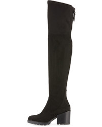 Sawyer Suede Over The Knee Boot Black