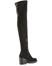 Sawyer Suede Over The Knee Boot Black