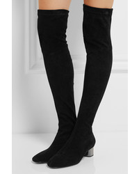 Robert Clergerie Self Portrait Suede Over The Knee Boots Black