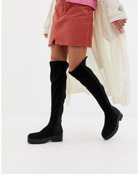 LOST INK Shona Chunky Over The Knee Boots