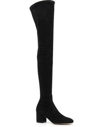 Valentino Stretch Suede Over The Knee Boot