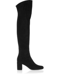 Saint Laurent Stretch Suede Over The Knee Boots