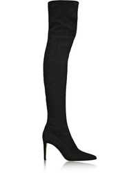 Sergio Rossi Stretch Suede Over The Knee Boots
