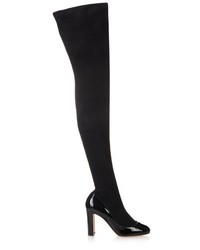 Dolce & Gabbana Suede And Patent Over The Knee Boots