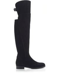 Dolce & Gabbana Suede Over The Knee Back Buckle Boots