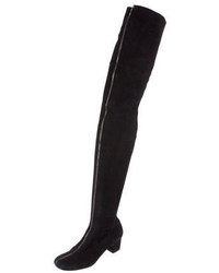 Chanel Suede Over The Knee Boots