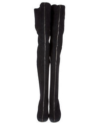 Chanel Suede Over The Knee Boots