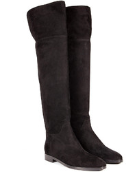 Sergio Rossi Suede Over The Knee Boots
