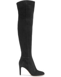 Gianvito Rossi Suede Over The Knee Boots Black
